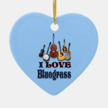 I LOVE BLUEGRASS ORNAMENT