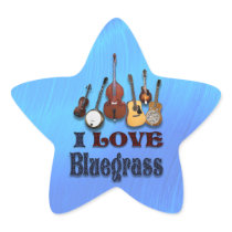 I LOVE BLUEGRASS -STICKER