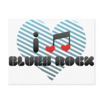 I Love Blues Rock Postcard
