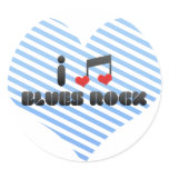 I Love Blues Rock Sticker