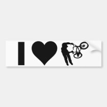 I Love BMX bumper stickers