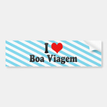 I Love Boa Viagem, Brazil Bumper Sticker
