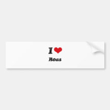 I Love BOAS Bumper Stickers