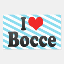 I love Bocce Rectangular Sticker