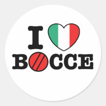 I Love Bocce Sticker