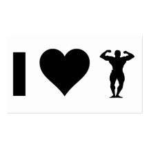I Love Bodybuilding Business Card Template