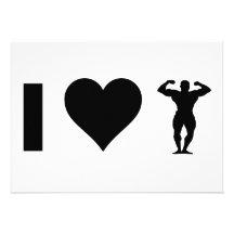 I Love Bodybuilding Invitations