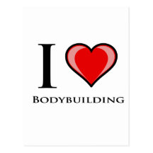I Love Bodybuilding Post Cards