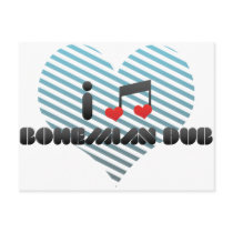 I Love Bohemian Dub Postcards