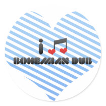 I Love Bohemian Dub Round Stickers