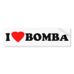 I Love Bomba bumper stickers