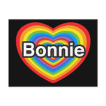 I love Bonnie. I love you Bonnie. Heart postcards