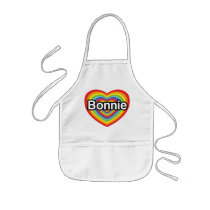 I love Bonnie: rainbow heart Apron