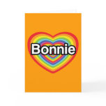 I love Bonnie: rainbow heart cards