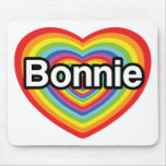 I love Bonnie: rainbow heart mousepads