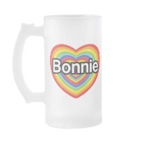 I love Bonnie: rainbow heart Coffee Mug
