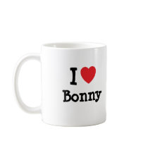 I love Bonny heart T-Shirt Mugs