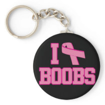 I Love Boobs Breast Cancer Ribbon