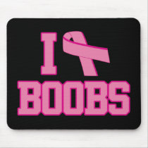 I Love Boobs Breast Cancer Ribbon