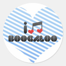 I Love Boogaloo Round Sticker