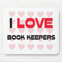 I LOVE BOOK KEEPERS MOUSEMAT