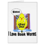 I Love Book Worms cards