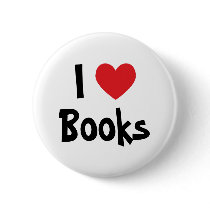 I Love Books buttons