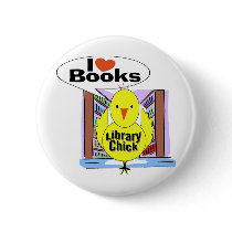 I Love Books Pin
