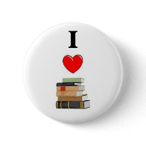 I LOVE Books Buttons