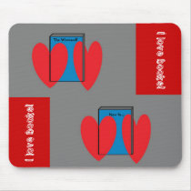I Love Books mouse pad