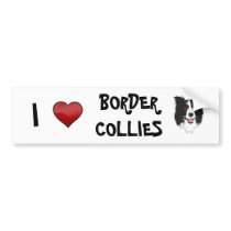 I Love Border Collies Bumper sticker