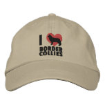 I Love Border Collies Embroidered Hat embroidered hats