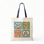 I Love Border Terriers bags