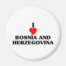 I Love Bosnia and Herzegovina Refrigerator Magnets