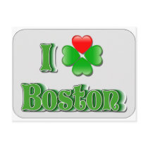 I Love Boston - Clover Postcards