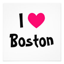 I Love Boston Personalized Announcement