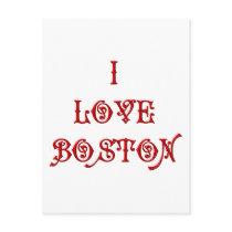 I love Boston Postcard