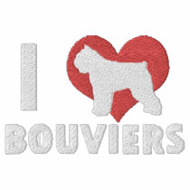 I Love Bouviers Embroidered Shirt (Long Sleeve)
