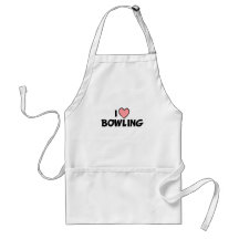 I Love Bowling Apron