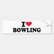 I love bowling bumper sticker