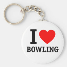 I Love Bowling Key Chains