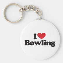 I Love Bowling Key Chains