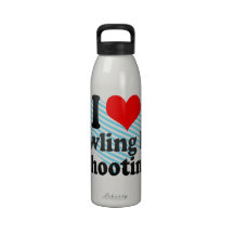 I love Bowling Pin Shooting Reusable Water Bottle