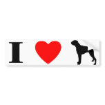 I Love Boxers Bumper Sticker