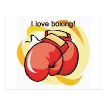 I Love Boxing Post Cards