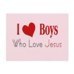 I Love Boys Post Cards