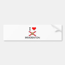 I Love BRADENTON Florida Bumper Sticker