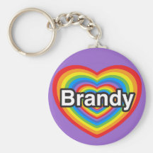 I love Brandy. I love you Brandy. Heart Keychains
