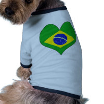 I Love Brazil Dog Clothes