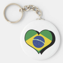 I Love Brazil Keychain